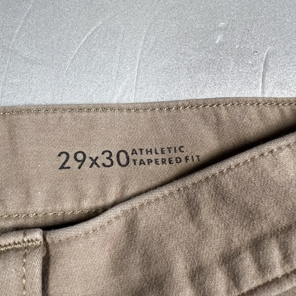 Banana Republic Jeans‎ Mens 29x30 Khaki Twill Traveler Athletic Tapered Stretch